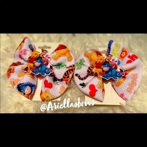 Pooh Bear piggie tail bows